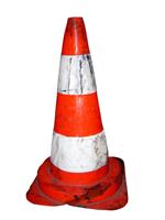 crushed safety cone